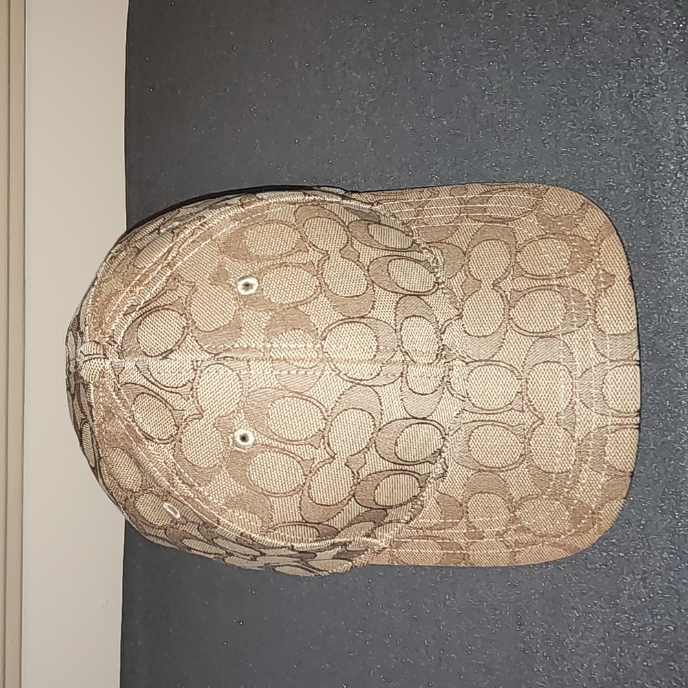 Coach signature adjustable hat